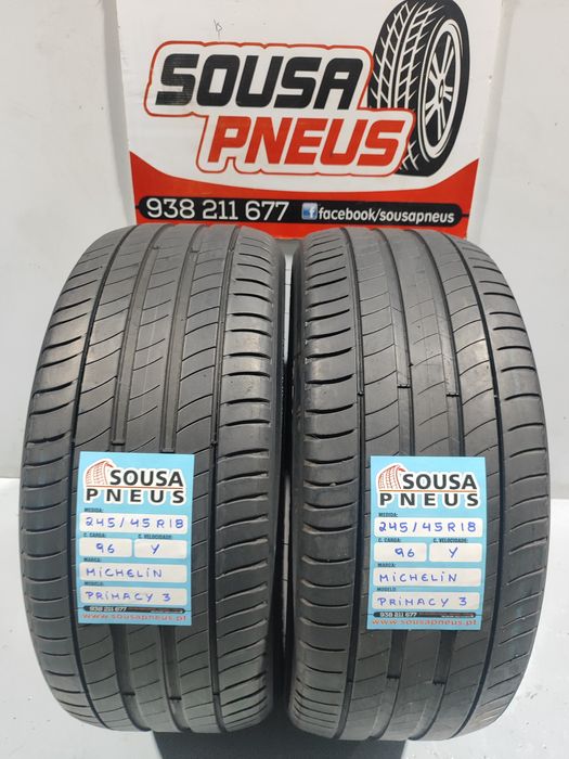 2 pneus semi novos Michelin 245-45R18 - Oferta da Entrega