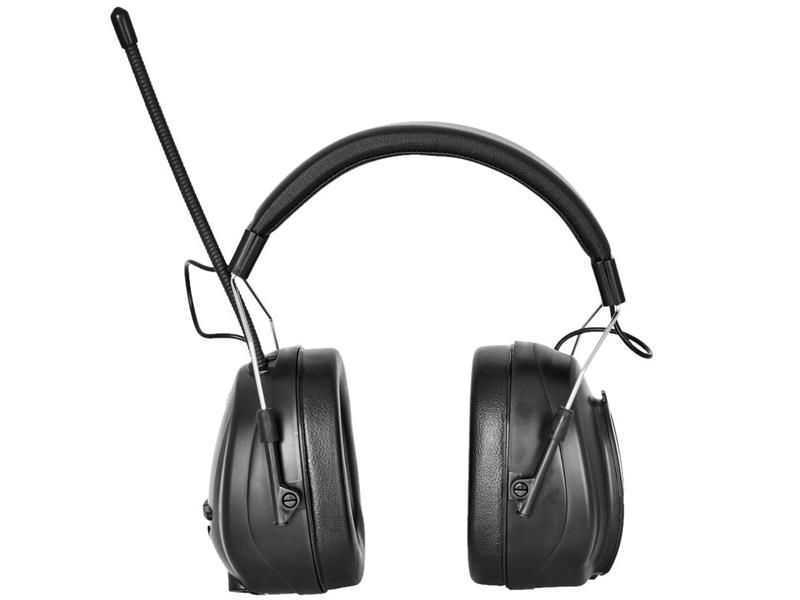 Słuchawki nauszniki ochronne z radiem FM + AUX • Ochrona słuchu • BHP