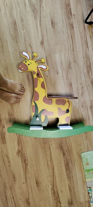 Гойдалка-качалка дерев'яна жираф, на вік 1-3 роки