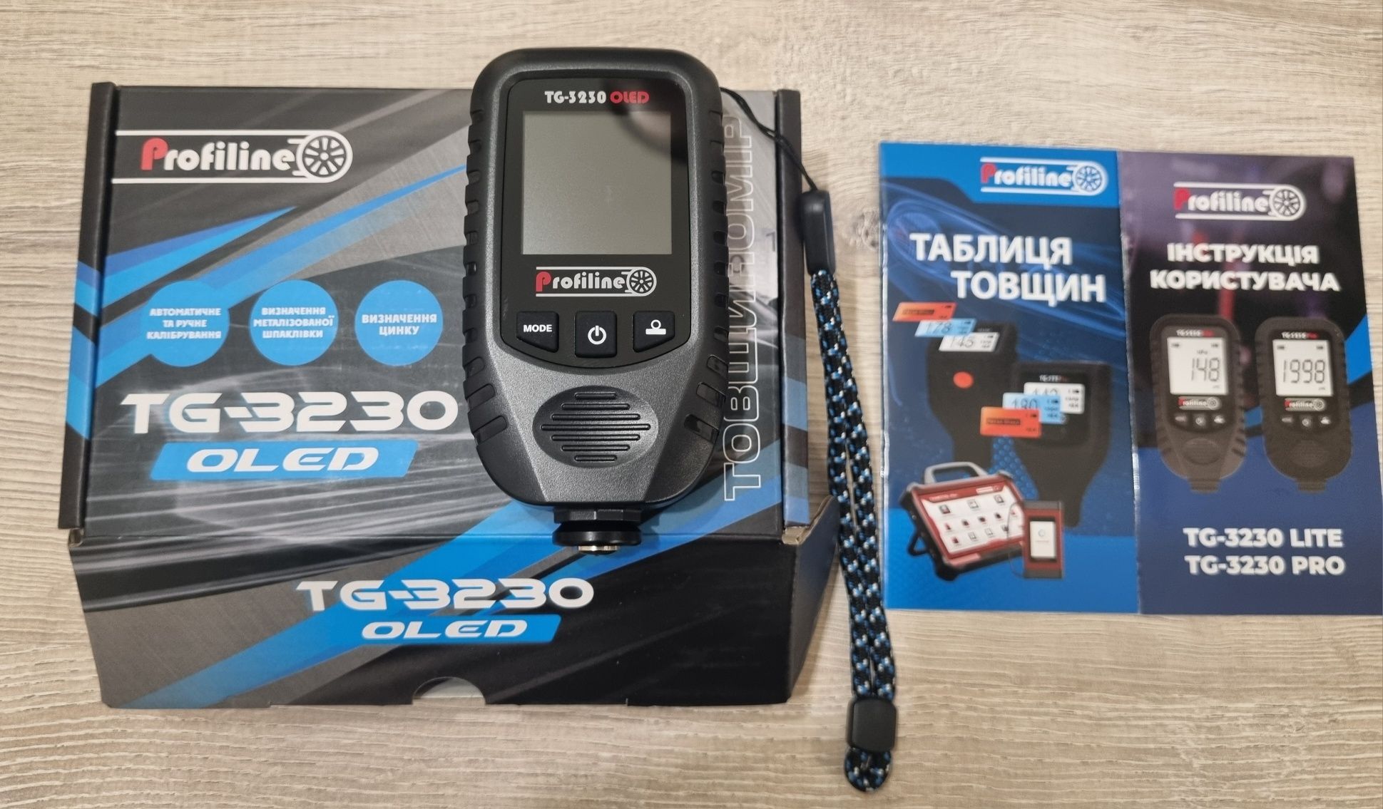 Товщиномір фарби Profiline TG-3230 OLED (2000мкм, Fe/Zn/NFe/Putty)