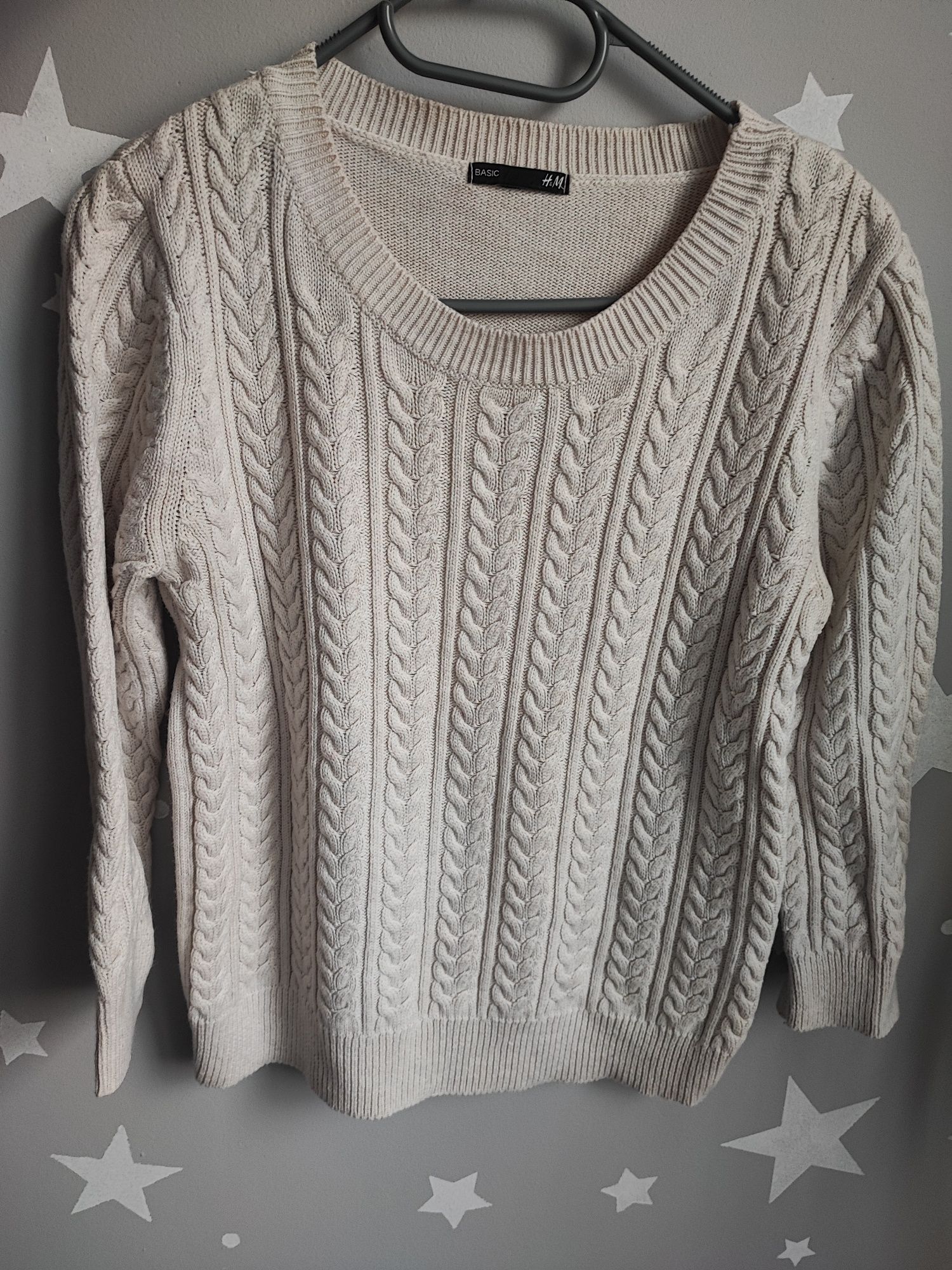 Sweter h&m kremowy