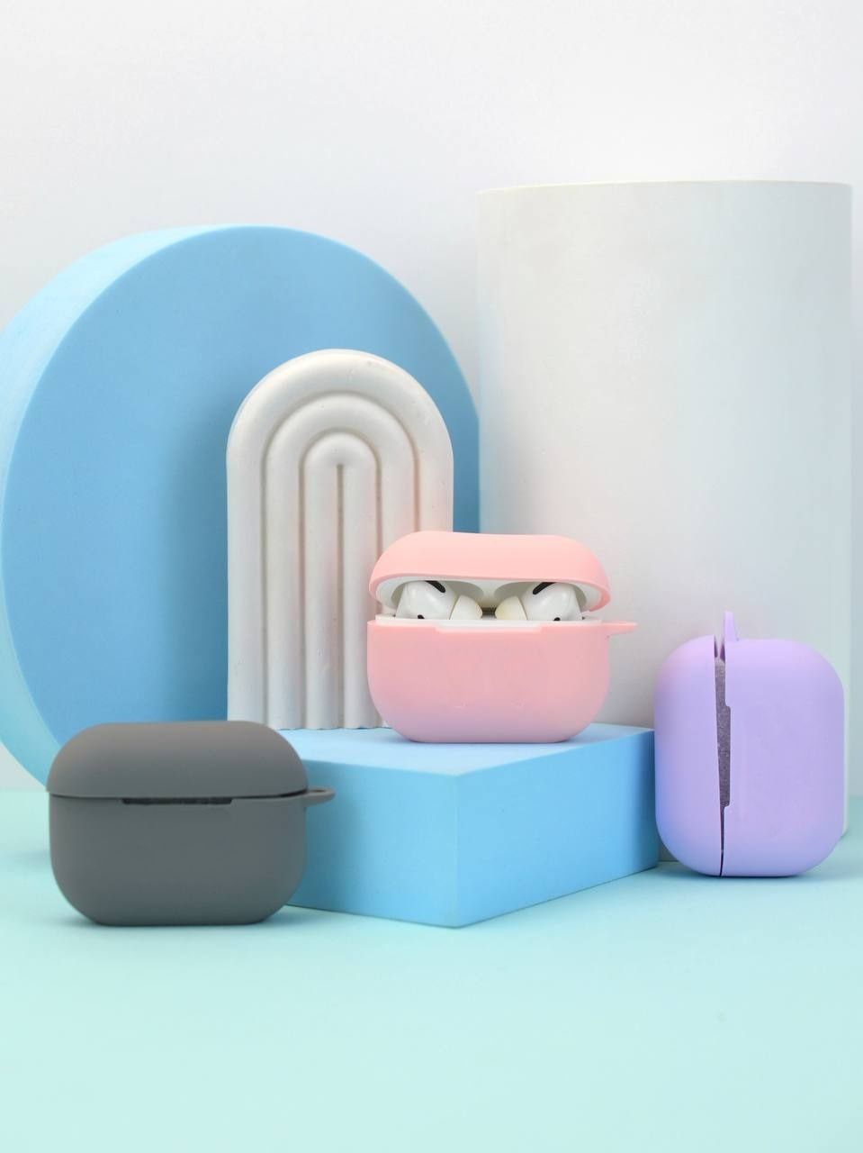 Чехол Silicone Case на Apple Airpods 3 силикон кейс мягкий карабин