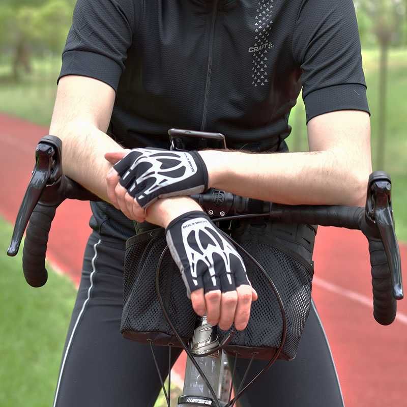 Велоперчатки без пальцев Rockbros чёрные S227BK велосипедные перчатки
