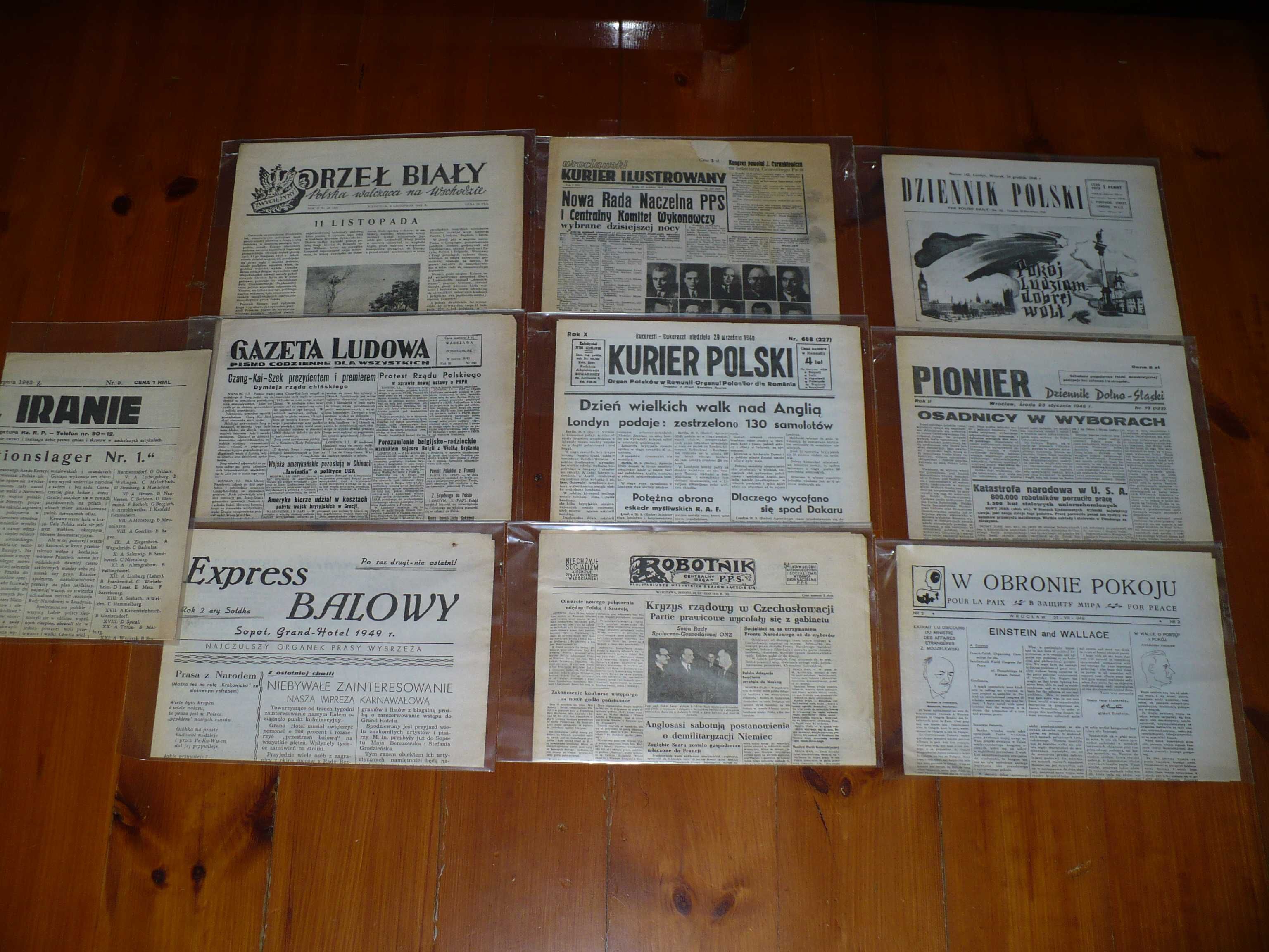 STARE POLSKIE GAZETY!! 1939-48!! Perełki Kolekcjonerskie !! UNIKATY !!