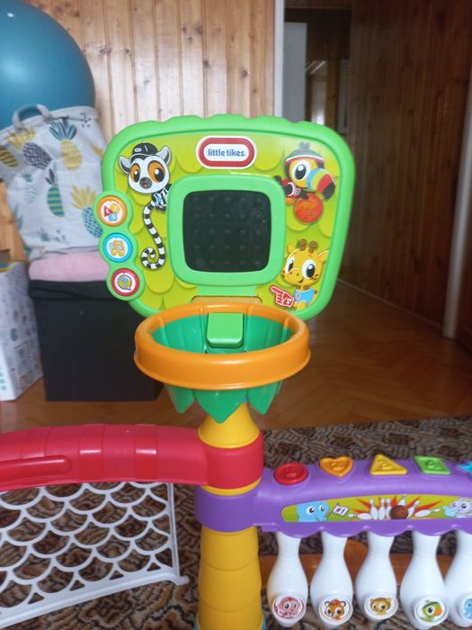 Centrum Sportowe Little Tikes bramka koszykówka kręgle