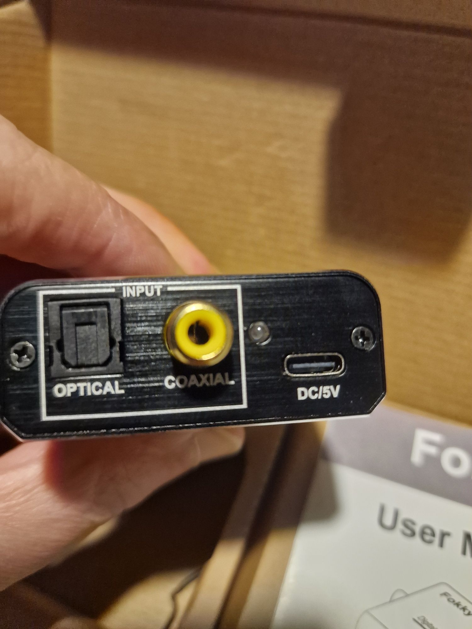 DAC - Conversor de áudio digital óptico p/ analógico 192khz