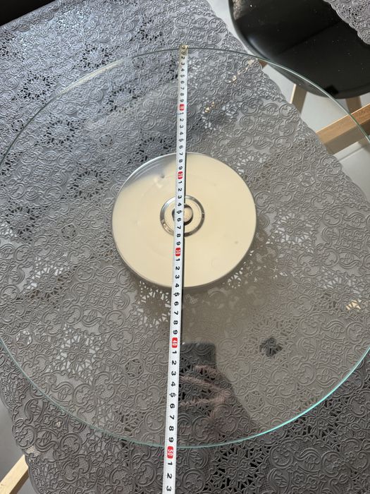 Prato giratorio em vidro 50cm