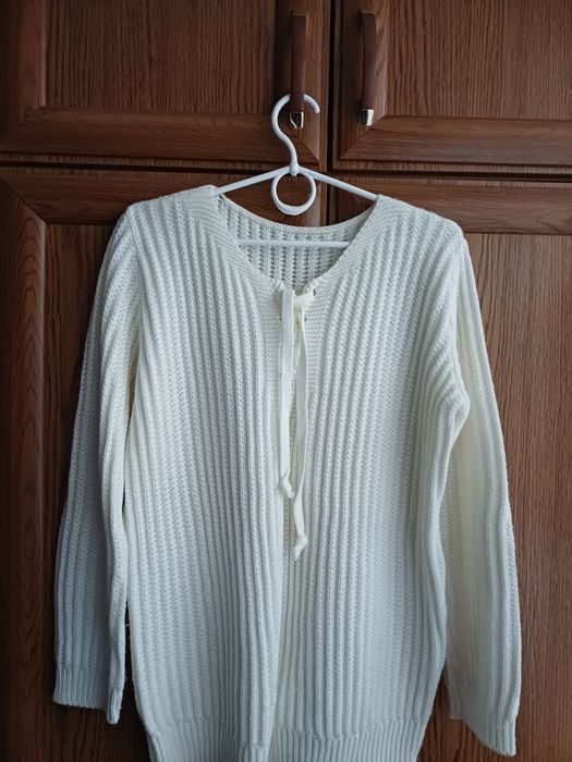 Sweter ażurowy ecri