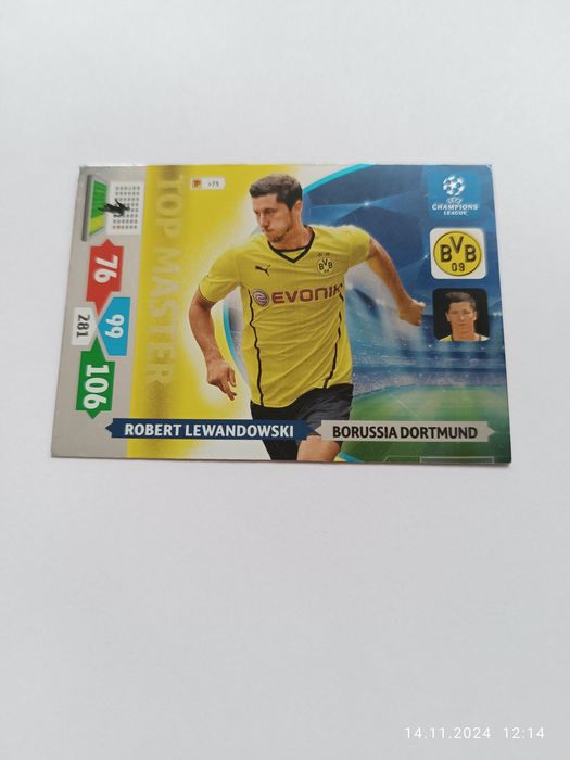 Karta top master Lewandowski champions league 2013 BVB 2014