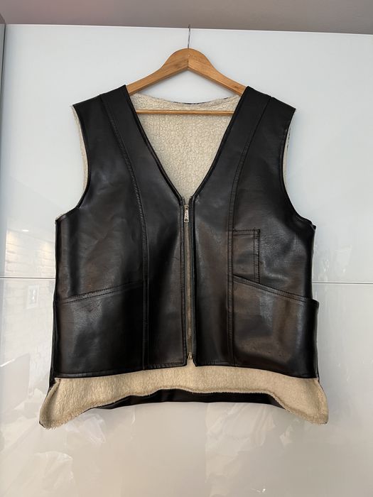 Męska unikatowa kamizelka skórzana kowbojska XXL