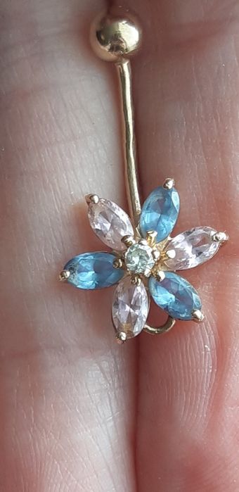 Пирсинг 2.34грамма золото 585 проба серьга в пупок