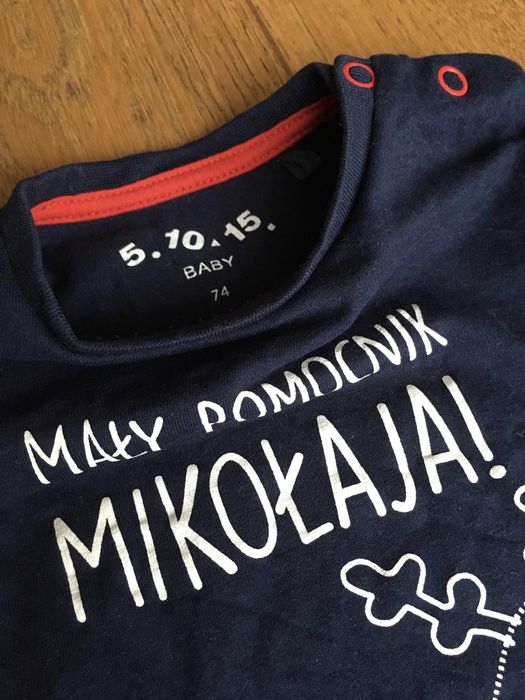 Body niemowlęce z napisem - Mały pomocnik Mikołaja 5.10.15 - 74