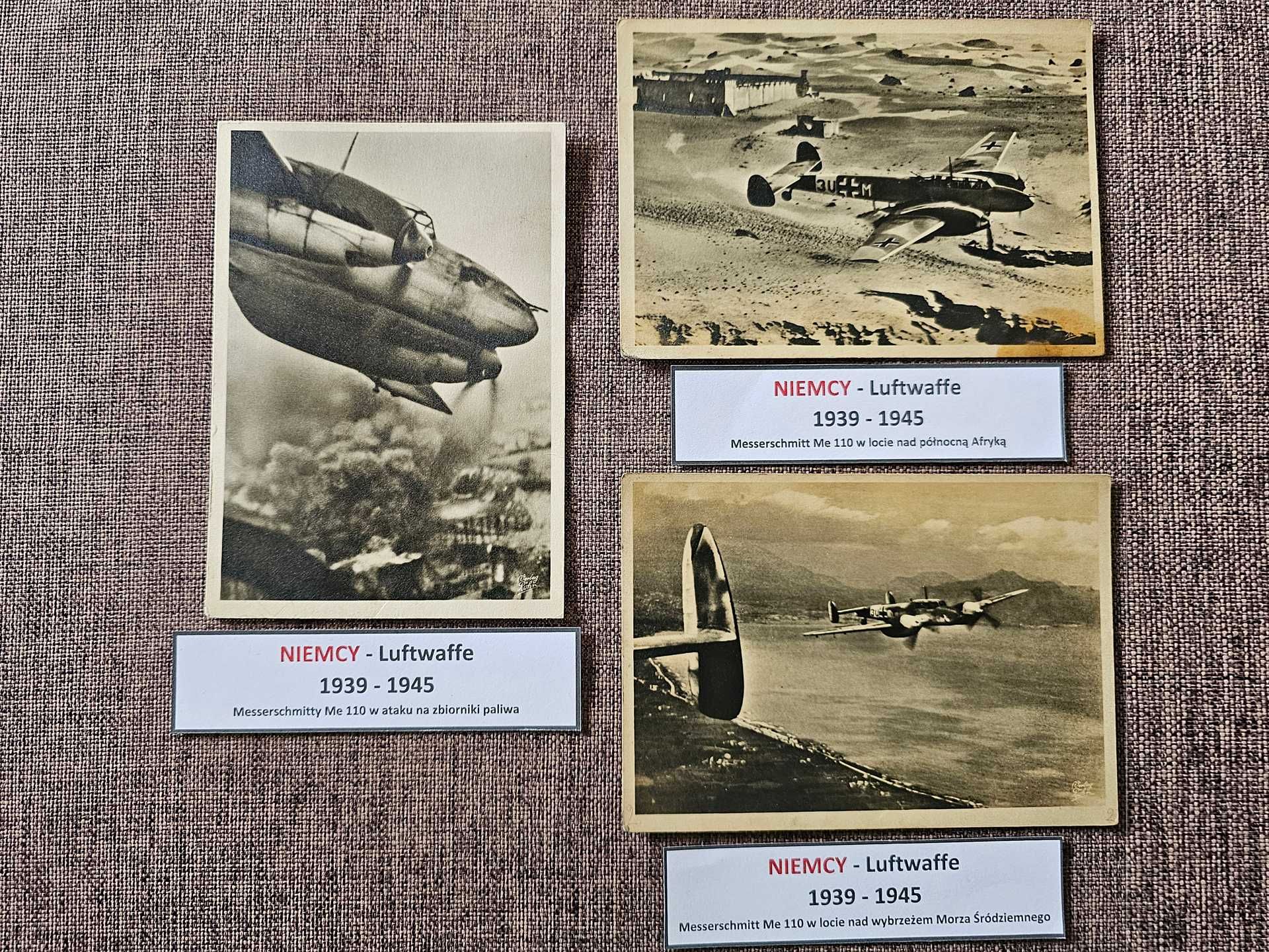 Pocztówki samoloty lotnictwo Luftwaffe Africa Corps - Unikat cz3