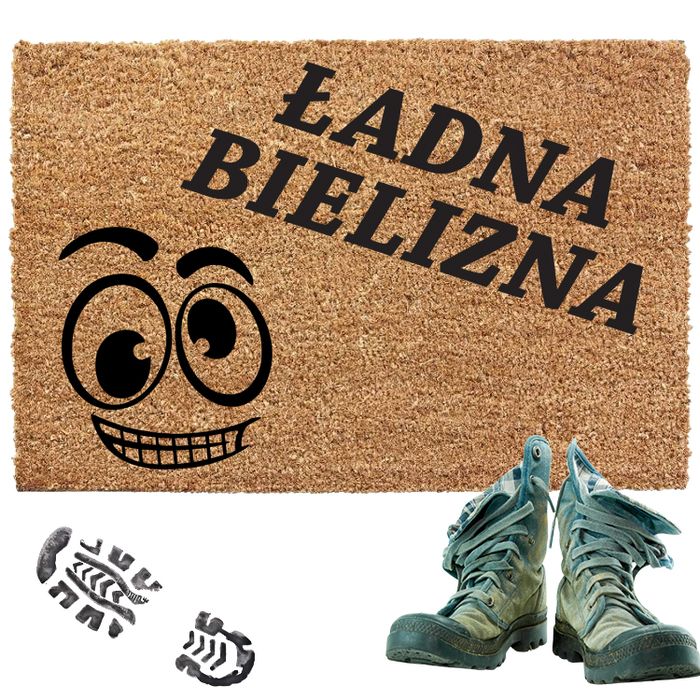 Wycieraczka pod drzwi gruba 60x90cm mata do butów BIELIZNA
