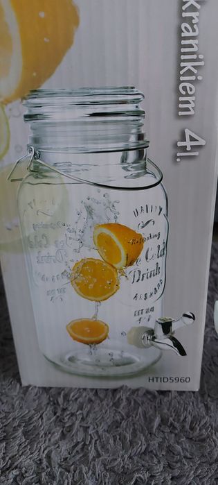 Słój  z kranikiem 4l