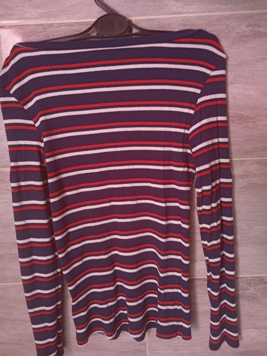 Sweterek,bluzka w paski prążek długi rękaw rozmiar L firma Moodo