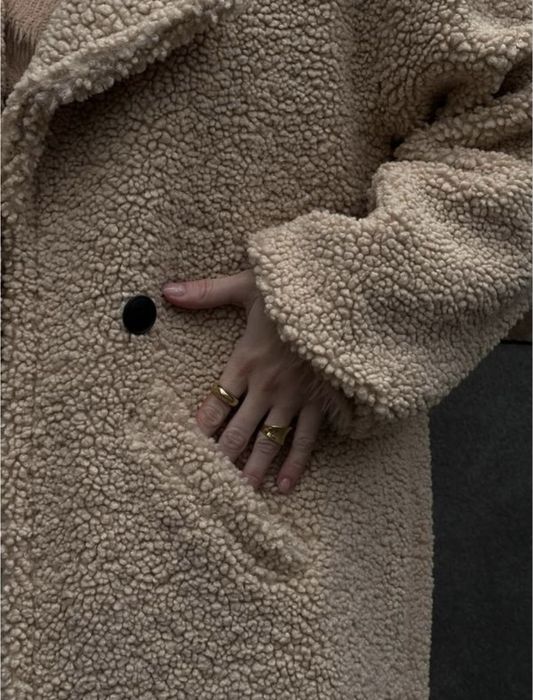 Шубка Теді бежевого кольору