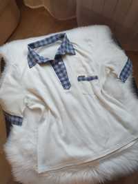 Kremowa bluzka koszulka polo damska lata 90' S/M Vintage