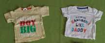 T-shirty dla chłopca z napisami 2-pak rozm. 74 ZESTAW