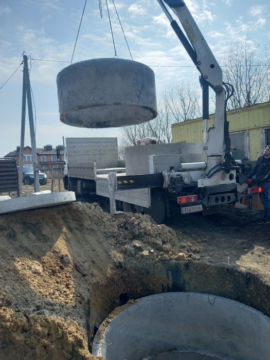 Кольца железобетонные,плиты.днища.Доставка,монтаж