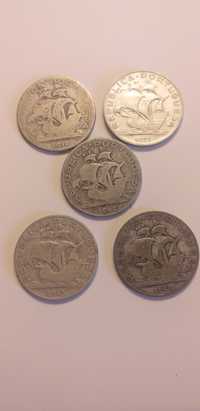 5 Moedas 5 escudos em prata