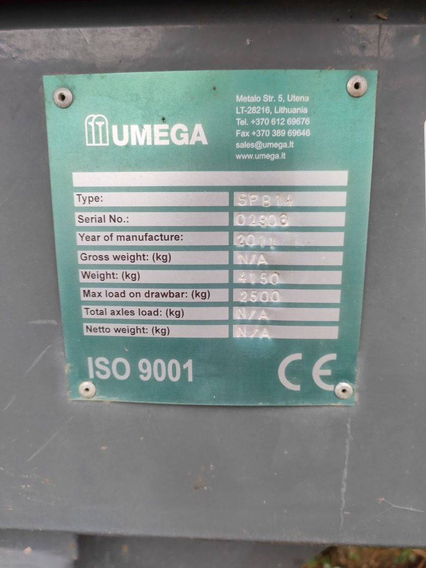 Przyczepa rolnicza Kimadan UMEGA tandem wywrotka 14 ton Super stan