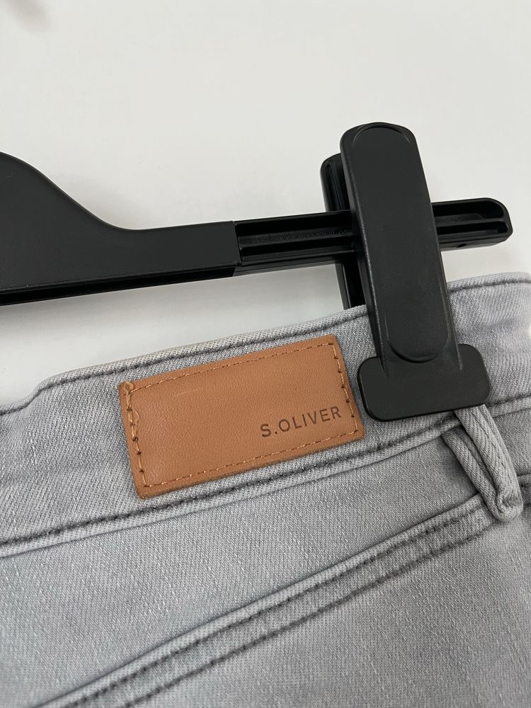 szare spodnie dżinsy skinny fit s.Oliver 36