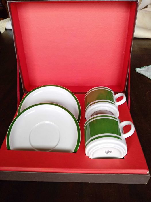 Vintage set 2 prato+chávena de café SPAL