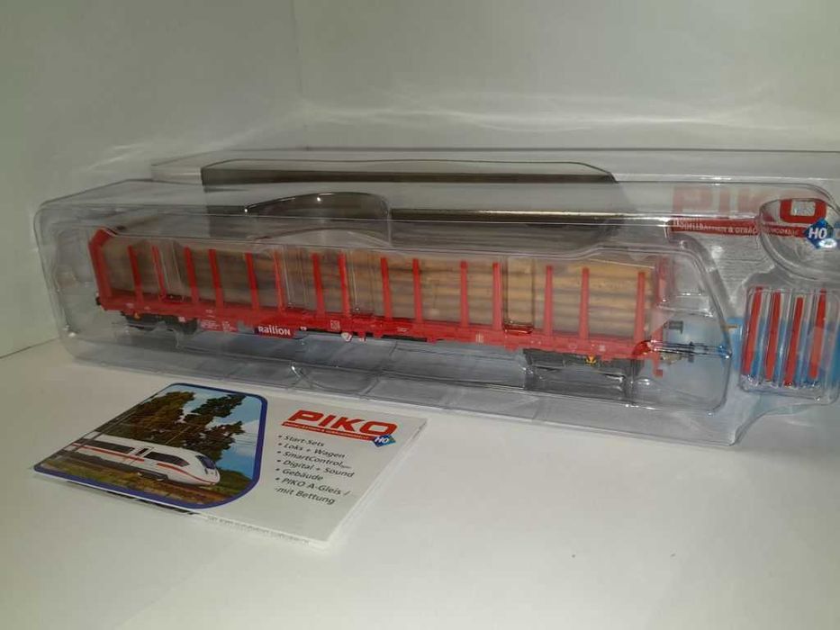 Вагон платформа 4-вісна з вантажем. Piko 72196. Пико НО 1:87. Нова