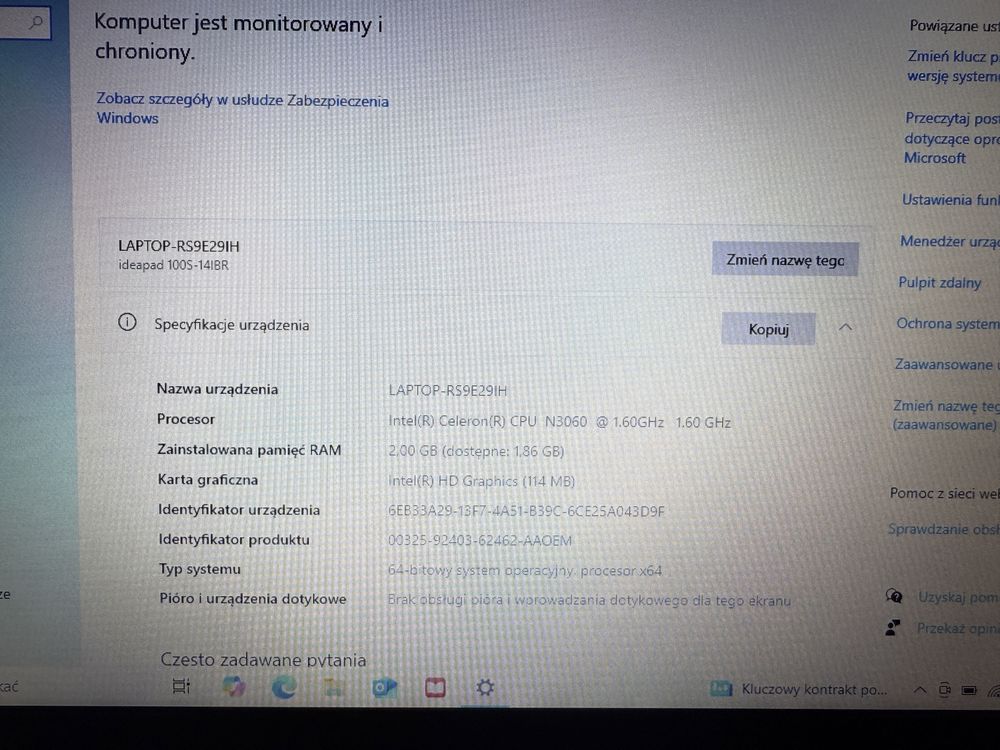 Laptop Lenovo IdeaPad 100S-14IBR CZERWONY