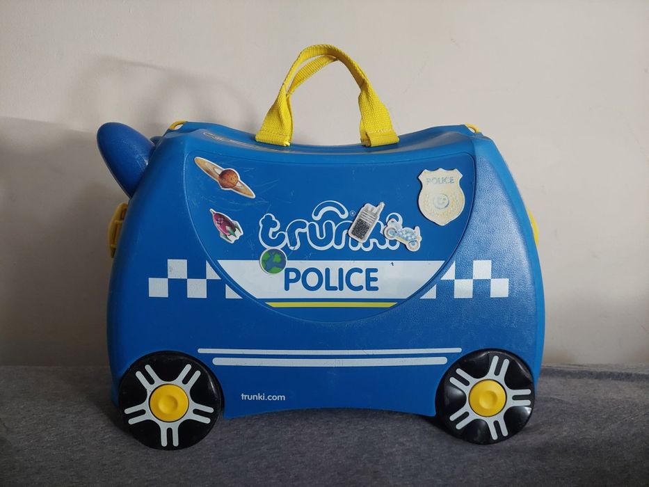 Trunki walizka dziecięca policja niebieska komplet