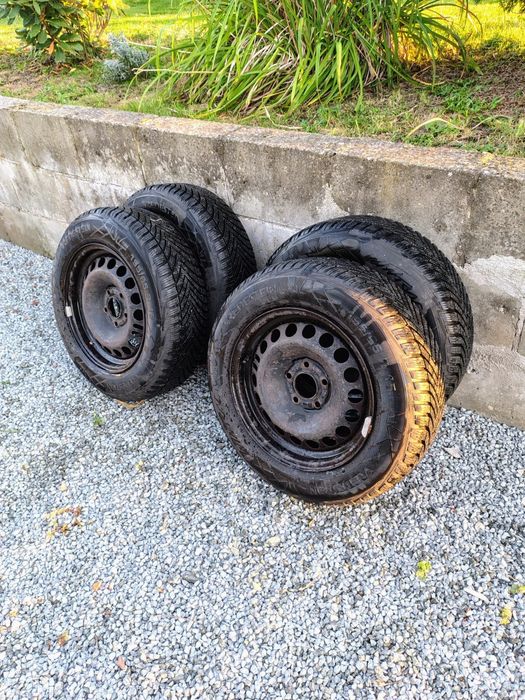 Opony zimowe rok21-22 Vredstein 195/65R15 7mm+ felgi Opel Fiat Alfa