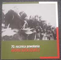 70 rocznica powołania Armii Krajowej - karnet + dwa znaczki