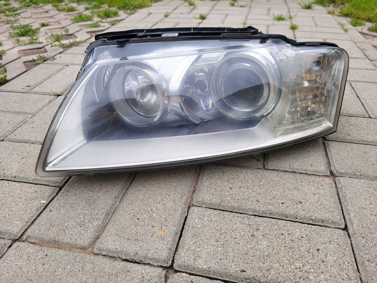 AUDI A8 D3 lampa lewa skrętna , bixenon - EU , kompletna .