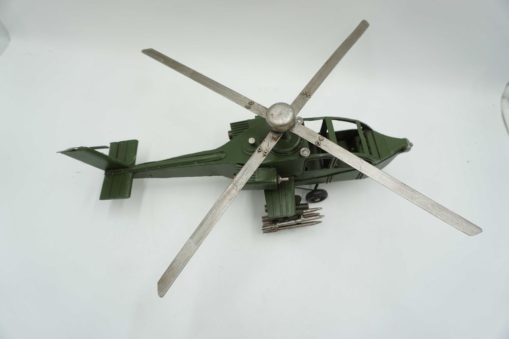 METALOWY model helikopter wojskowy-prezent