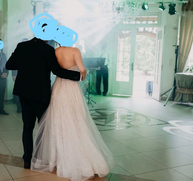 suknia ślubna sweatheart 44055 sincerity justin alexander ivory 38 M