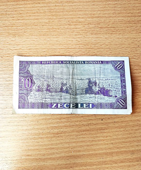 Stary banknot 10 LEI, Rumunia, Republika Socjalistyczna