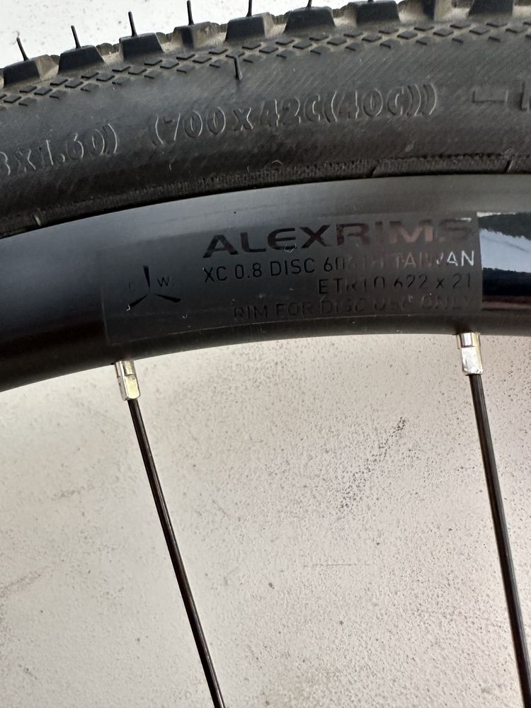 Koła gravel CUBE RA 0.8 CX Alexrims XC 0.8 6061H + Opony continental