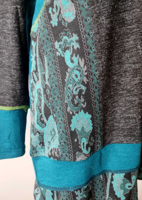 długi sweter tunika dzianina wzory r.L/XL