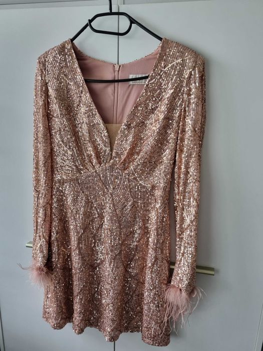 Sukienka ròżowo złota Lou