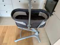 Chicco Baby Hug 4w1 Air - dark grey + materac rucken + zestaw z tacką