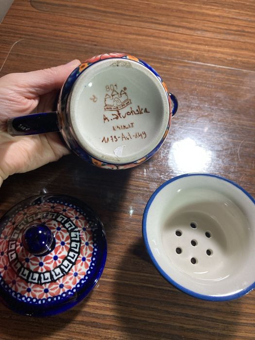 Kubek, pojemnik do herbaty unikat Bolesławiec