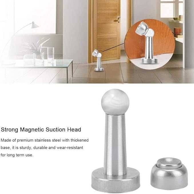 Stoper do drzwi, magnetyczny ogranicznik, odporny na kolizje