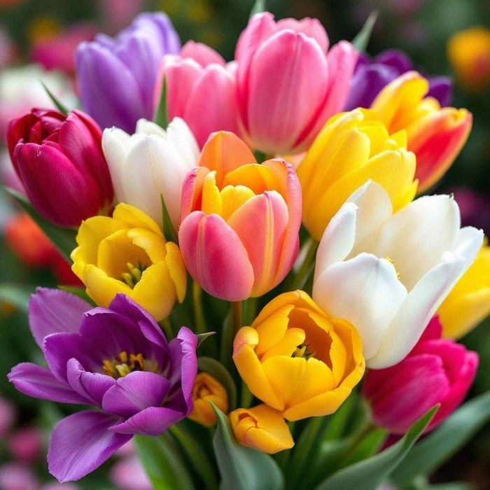 TULIPANY XXL Mix Cebulek TULIPANÓW 50 szt TULIPAN cebule DUŻE Kwiaty