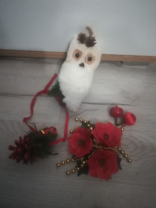 Ozdoba sowa, swiateczna ozdoba do zawieszenia. Okazja.