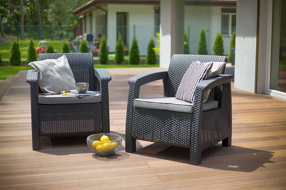2 Fotele Keter Corfu Duo 70x75x79 Grafit