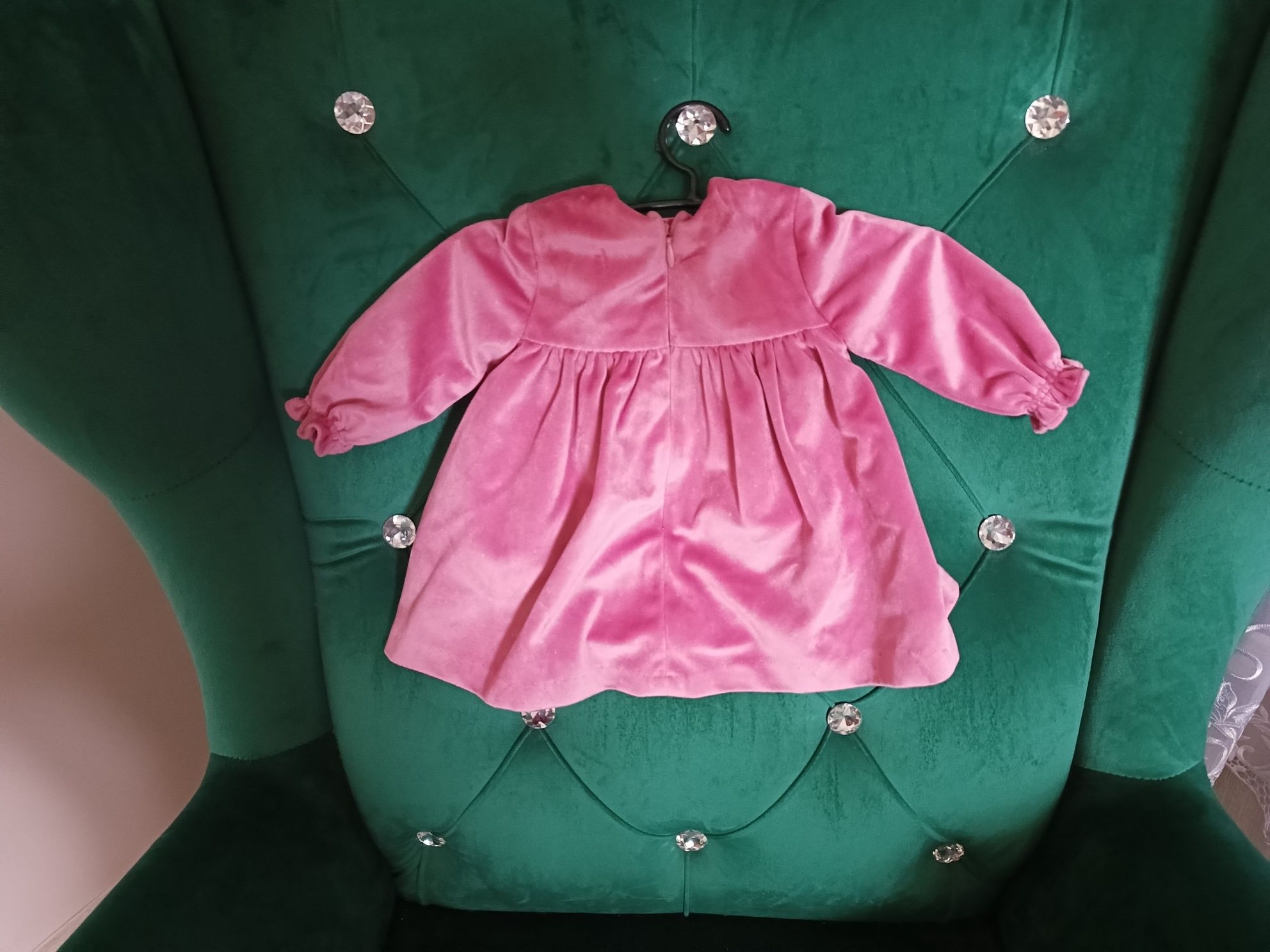 Sukienka welurowa, elegancka, święta rozmiar 62