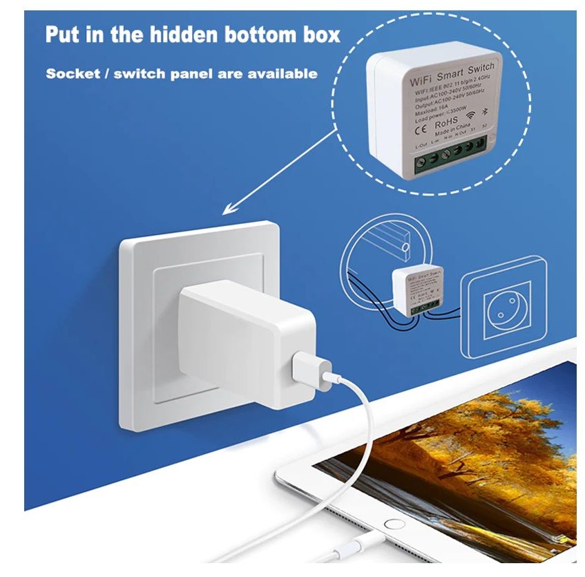 Przekaźniki dopuszkowy mini EweLink 16A 230V WIFI