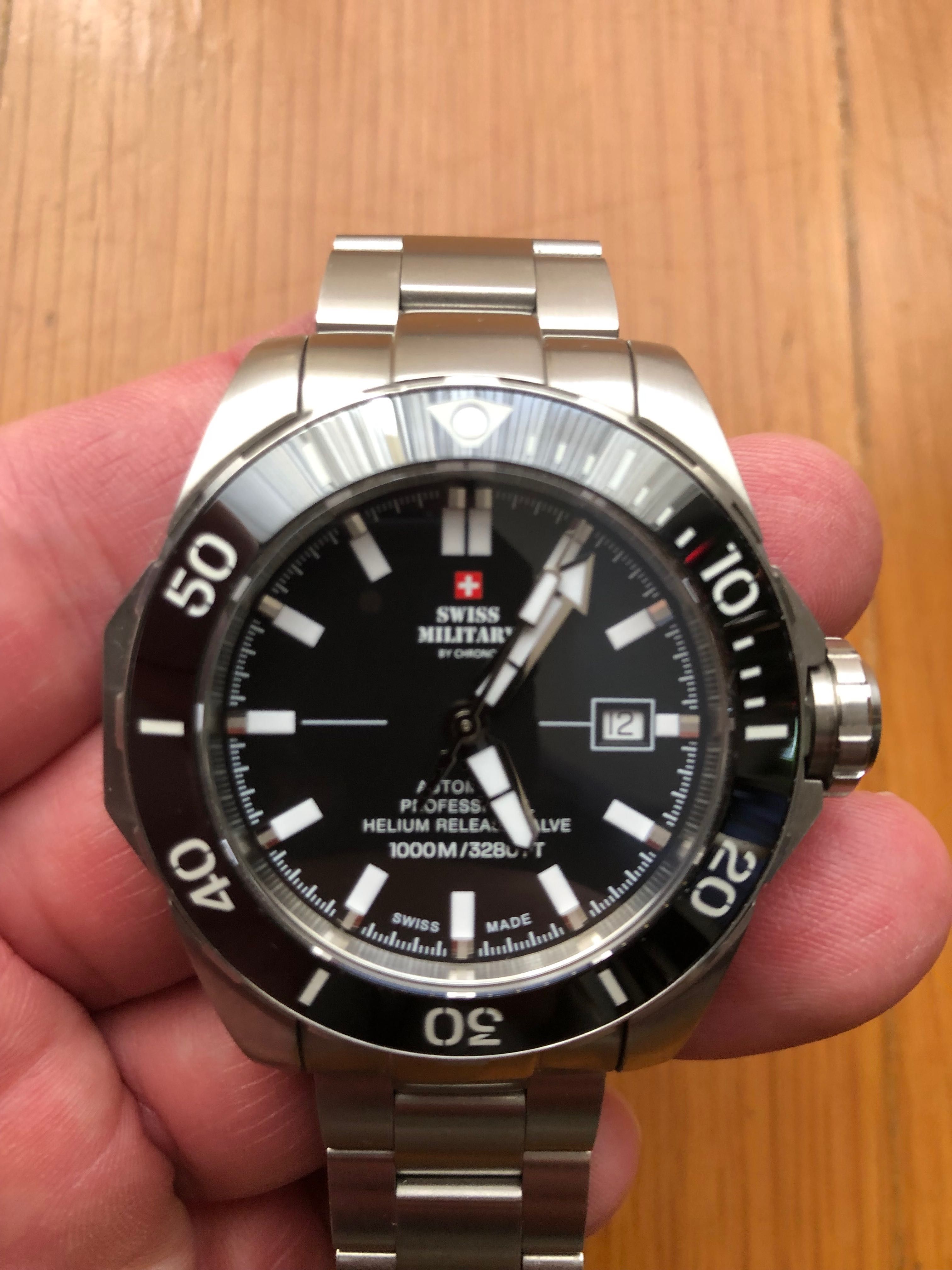 Relógio de mergulho Swiss Military by Chrono, automático ,  como novo