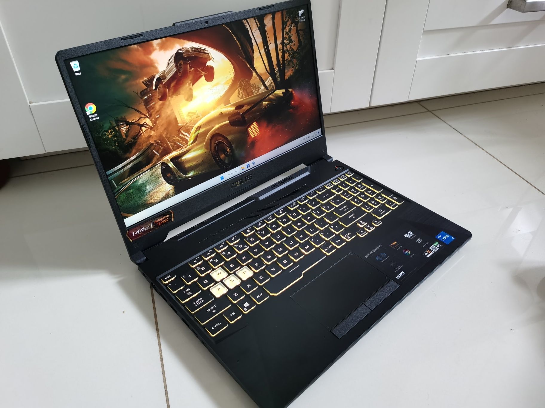 GAMINGOWY Laptop ASUS TUF-144Hz i5 11Th 12x4.50Ghz,16GB,RTX3050Ti-4GB